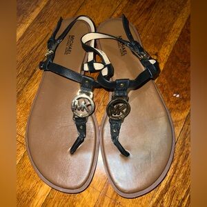 Michael Kors Sandals- Black and Gold